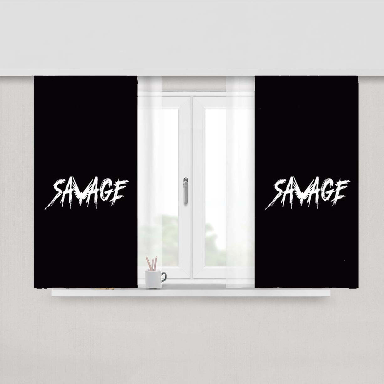 Savage 1 Peach Skin Window Curtains