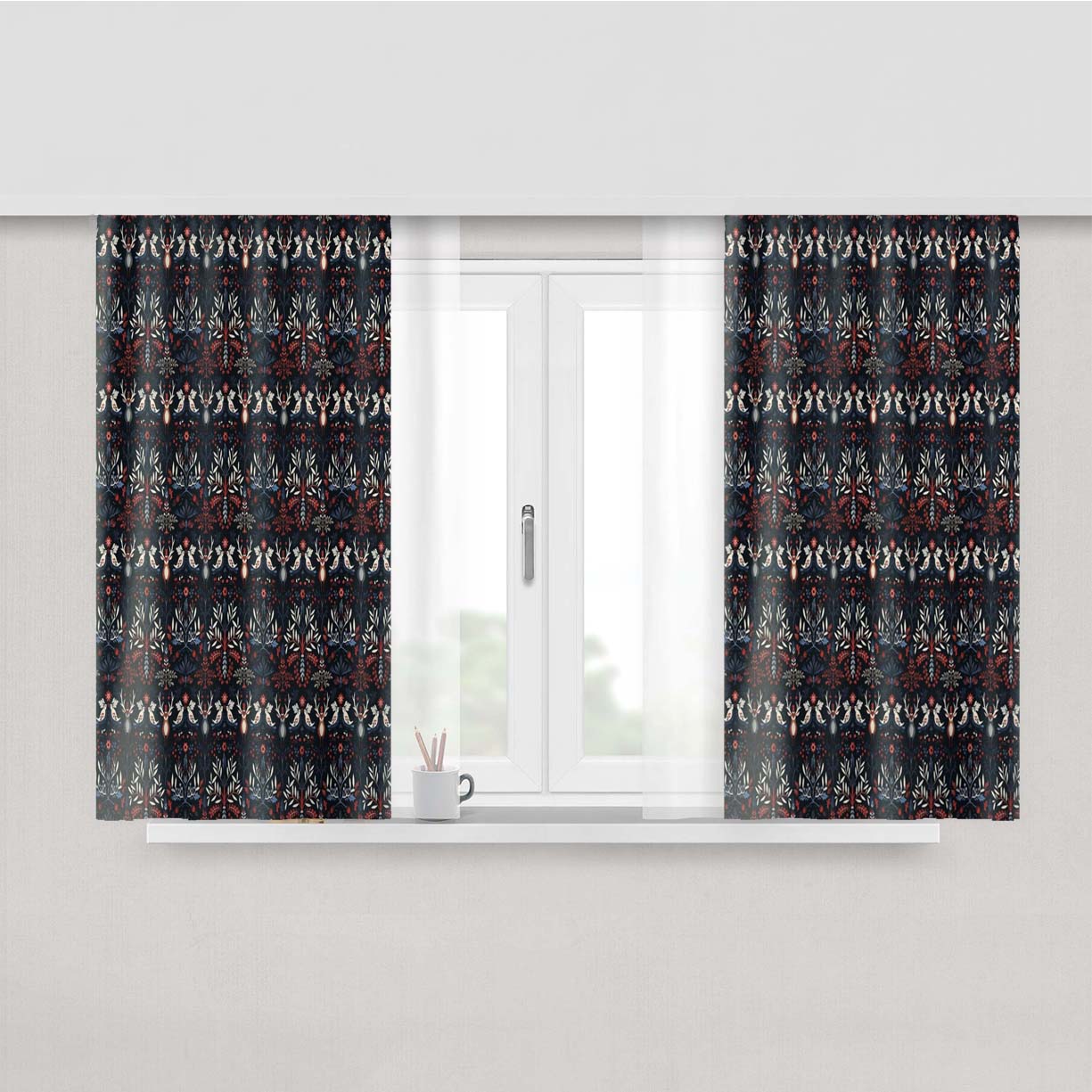 Scandinavian Peach Skin Window Curtains