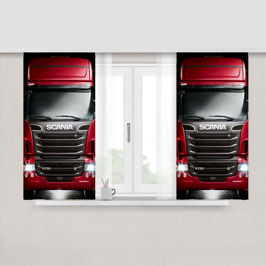 Scania Truck Peach Skin Window Curtains