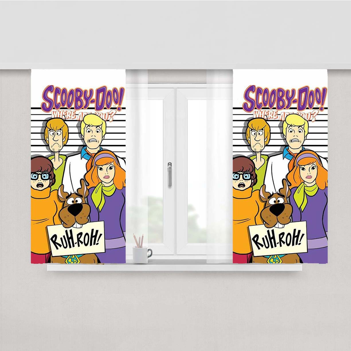 Scooby Doo Peach Skin Window Curtains