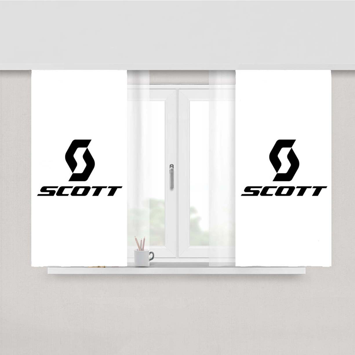 Scott Bicycle Peach Skin Window Curtains