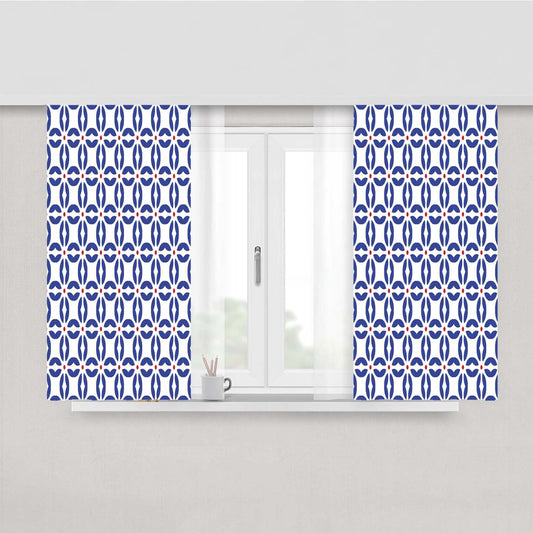 Seamless Art Style Wallpaper Design Pattern Peach Skin Window Curtains