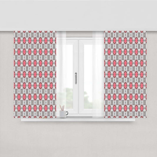 Seamless Design Wallpaper Style Pattern 2 Peach Skin Window Curtains