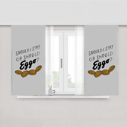 Should I Stay Or Should I Eggo Peach Skin Window Curtains