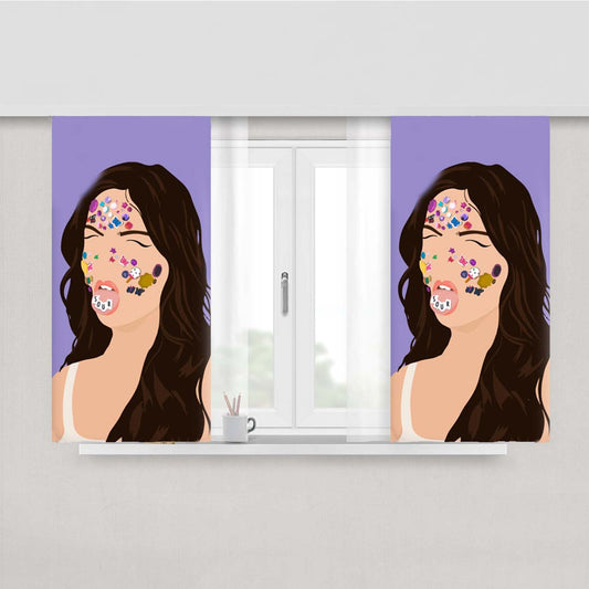 Sour - Olivia Peach Skin Window Curtains