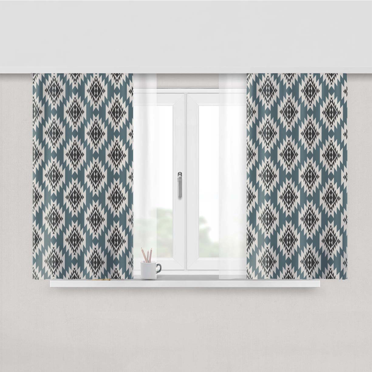 Southwestern Peach Skin Window Curtains