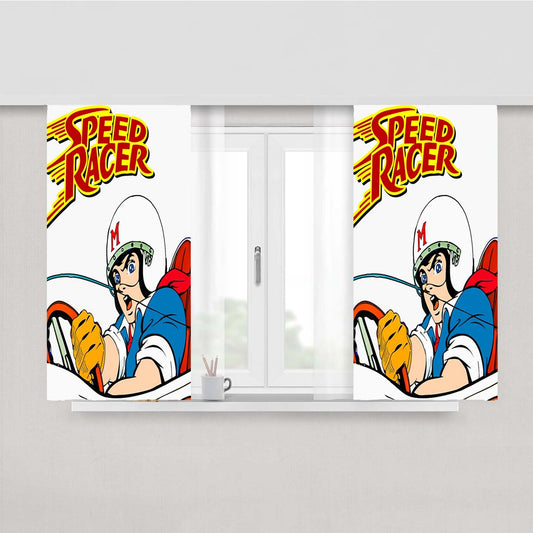 Speed Racer Poster Peach Skin Window Curtains