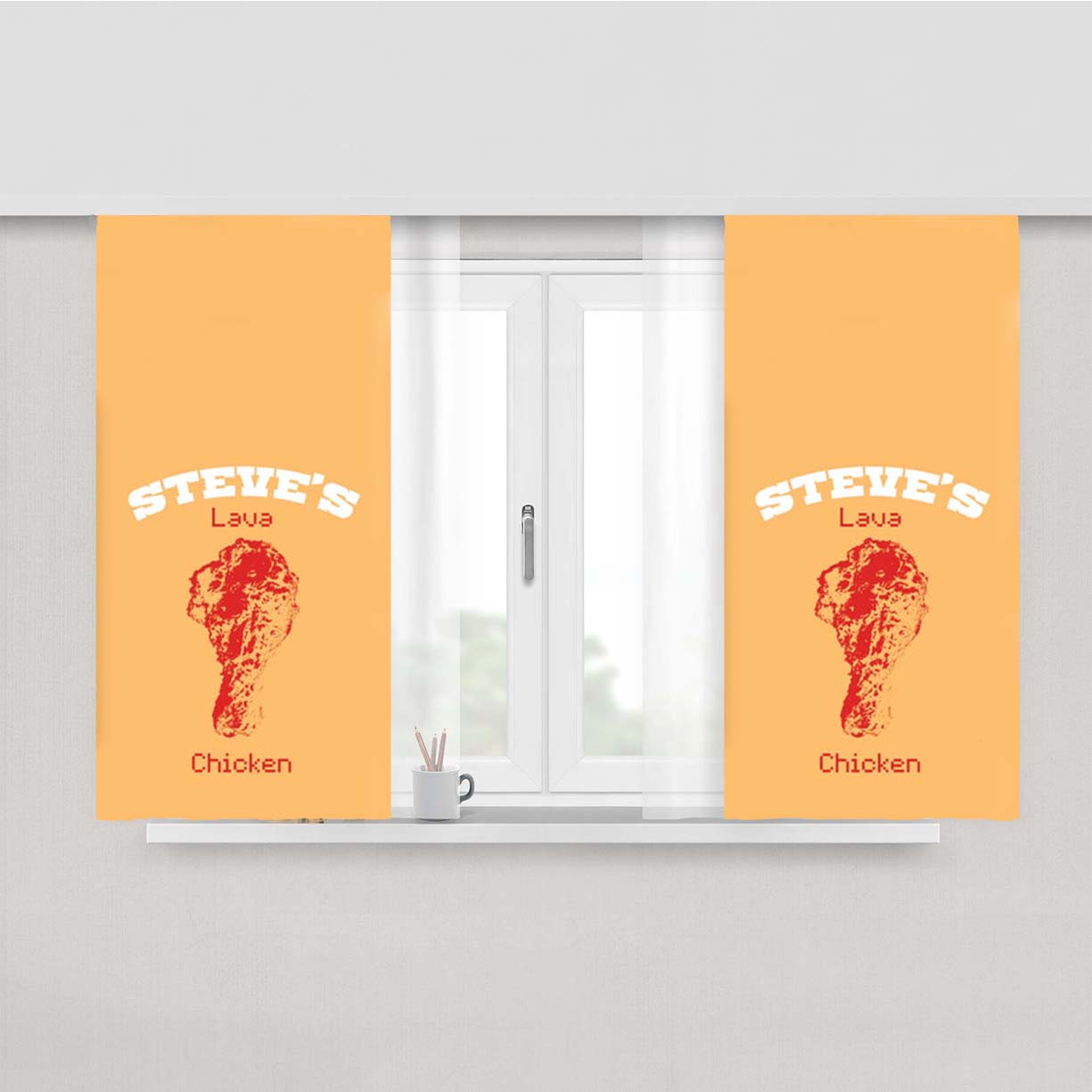 Steve'S Lava Chicken Peach Skin Window Curtains