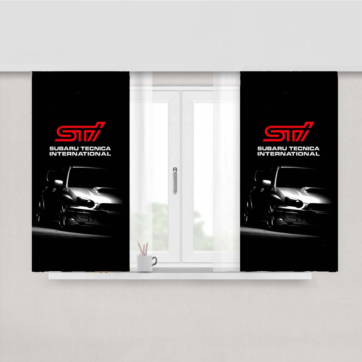 Subaru Sti Peach Skin Window Curtains