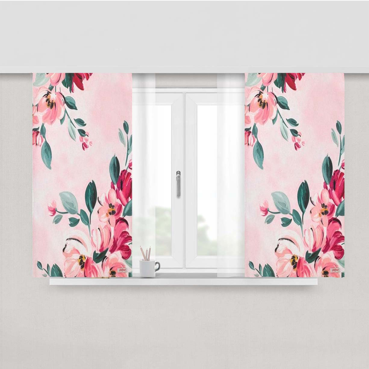 Tea Peach Skin Window Curtains