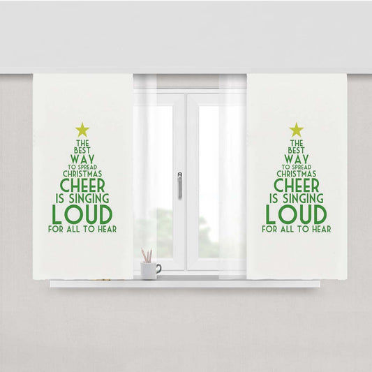 The Best Way To Spread Christmas Cheer - Elf Peach Skin Window Curtains