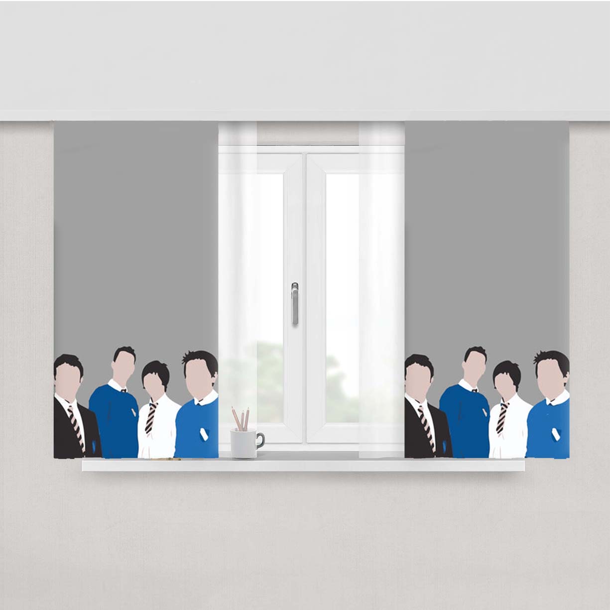 The Cartoon Inbetween Peach Skin Window Curtains