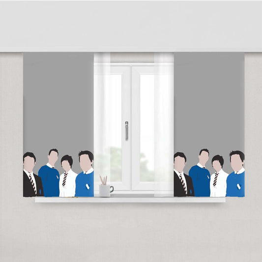 The Cartoon Inbetween Peach Skin Window Curtains