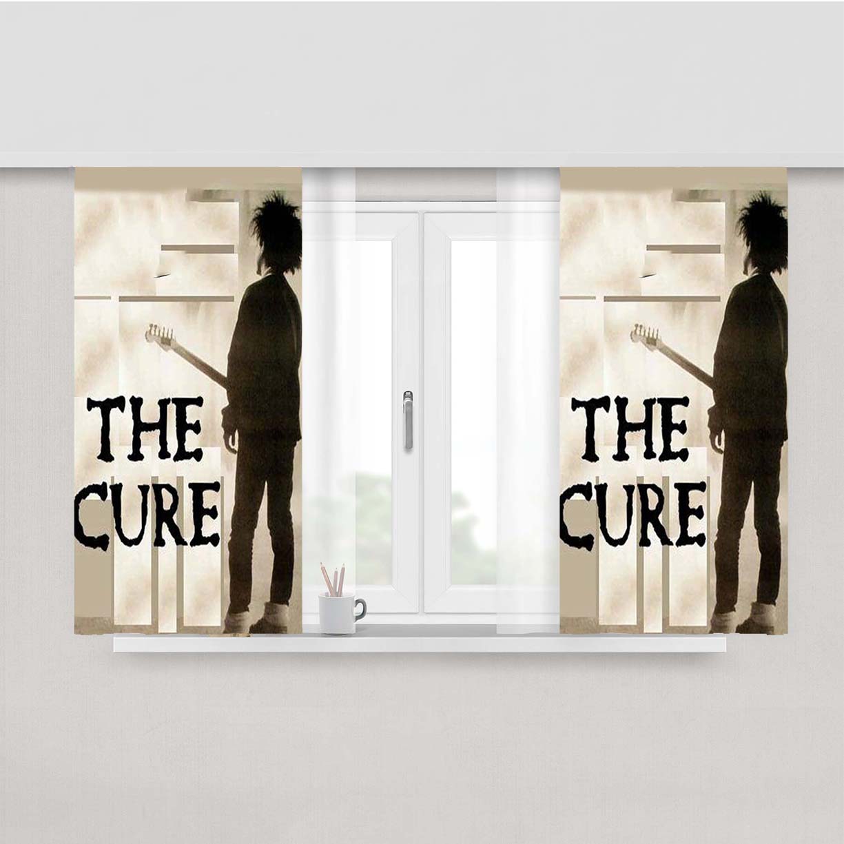 The Cure Love Song Peach Skin Window Curtains