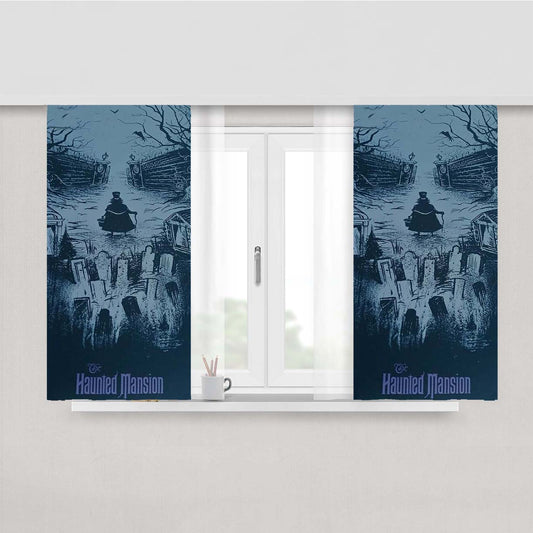 The Haunted Mansion Wizard Peach Skin Window Curtains