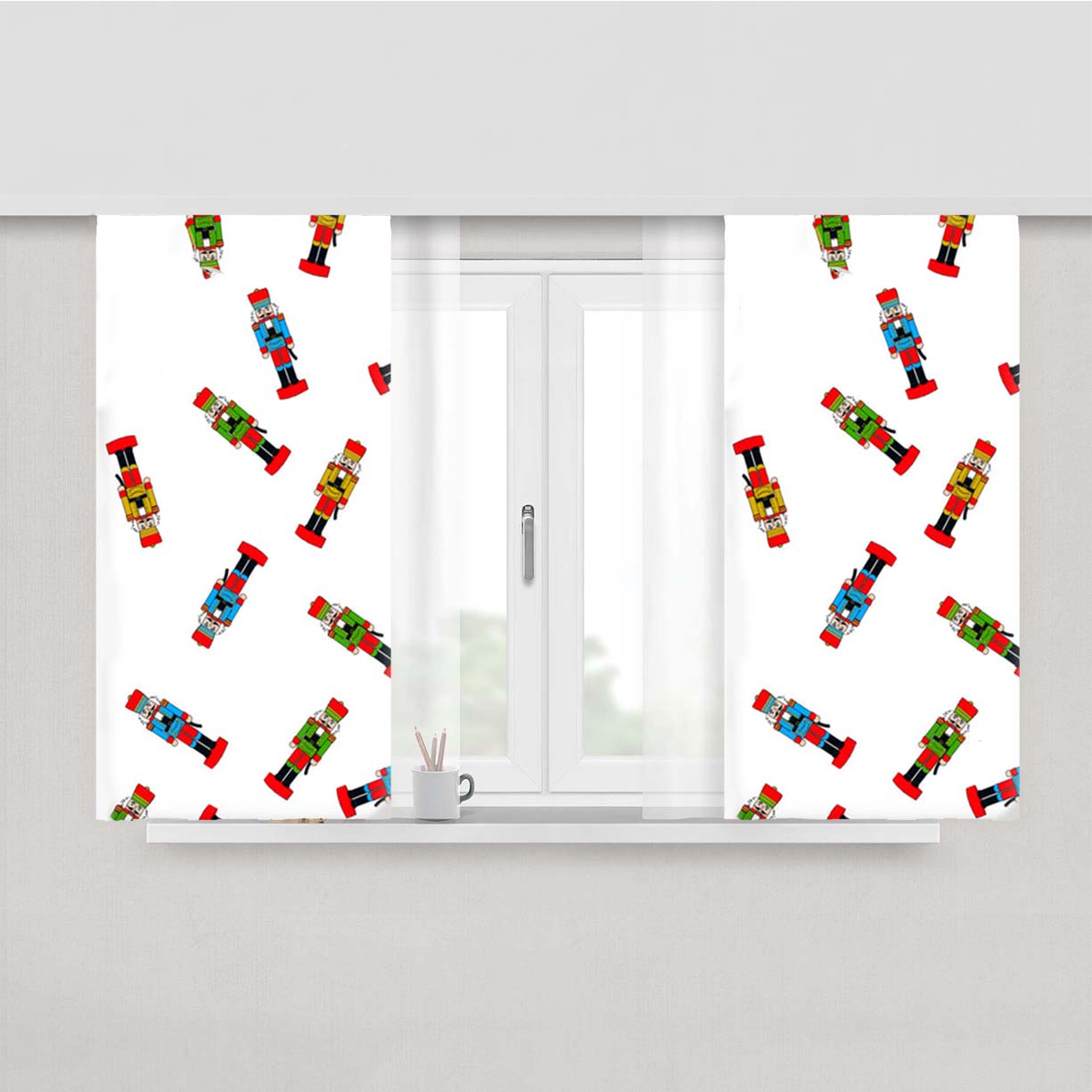 The Nutcracker Peach Skin Window Curtains