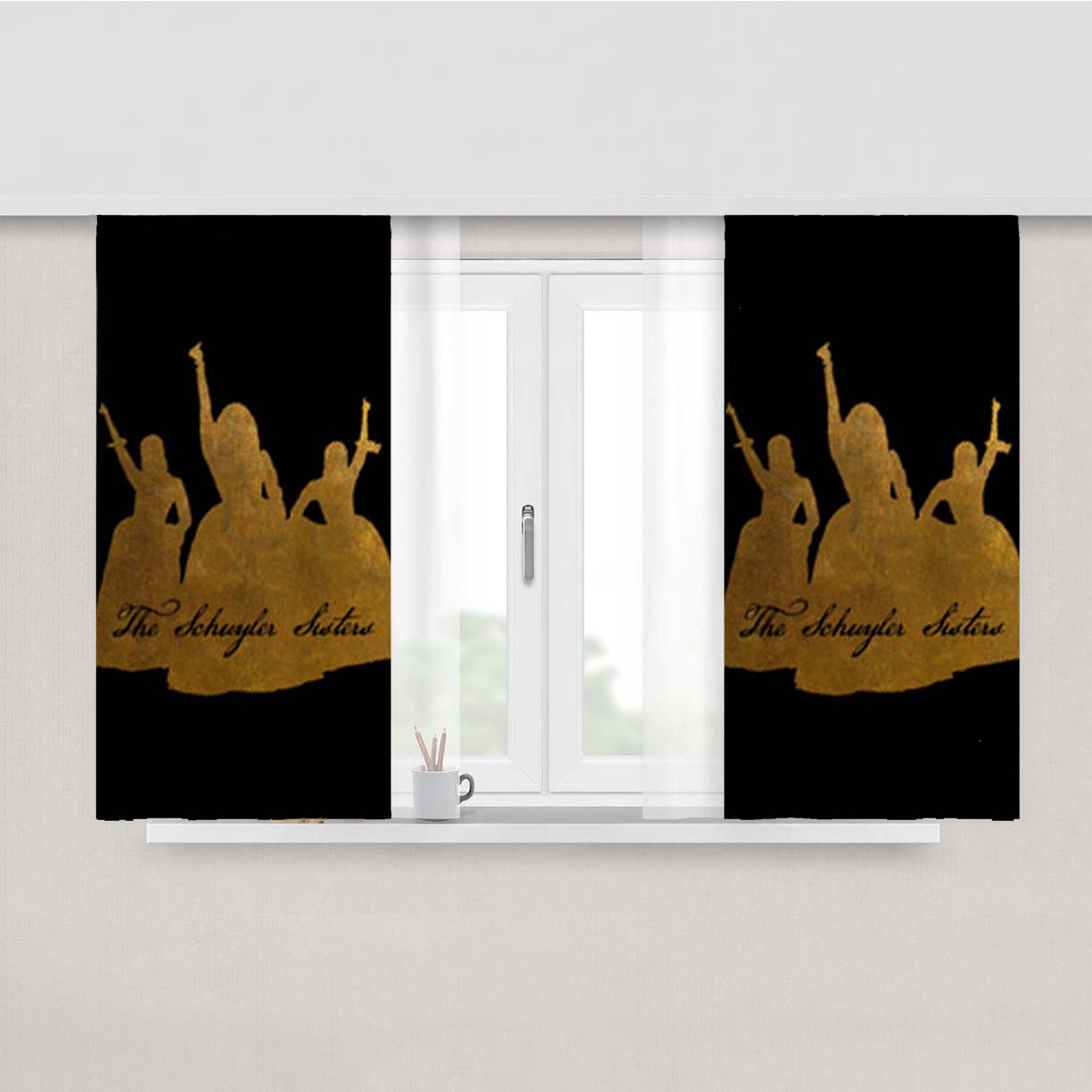 The Schuyler Sisters Hamilton Peach Skin Window Curtains