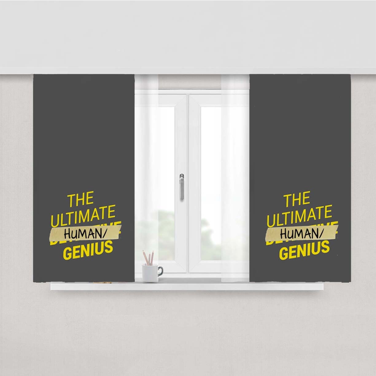 The Ultimate Human Genius - B99 Peach Skin Window Curtains