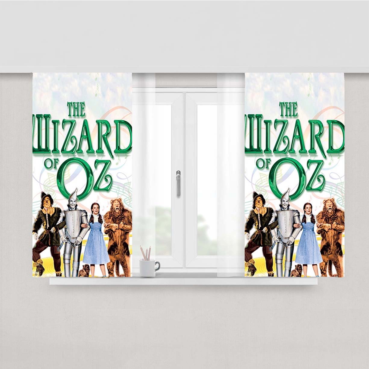 The Wizard Of Oz 1 Peach Skin Window Curtains