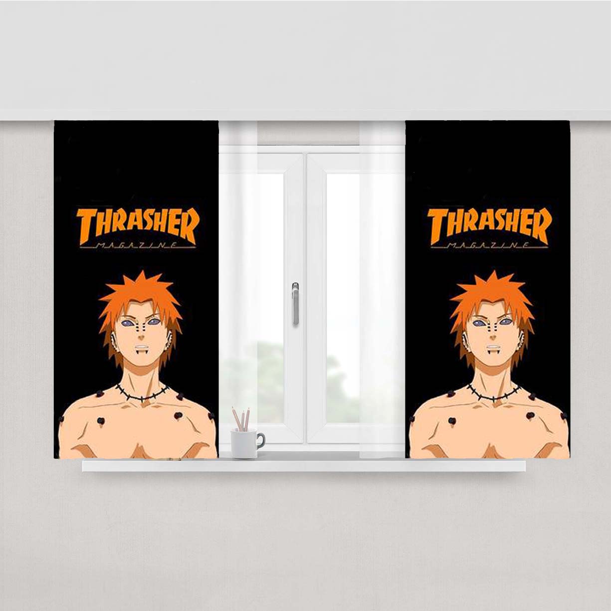 Thrasher Magazine Naruto Peach Skin Window Curtains