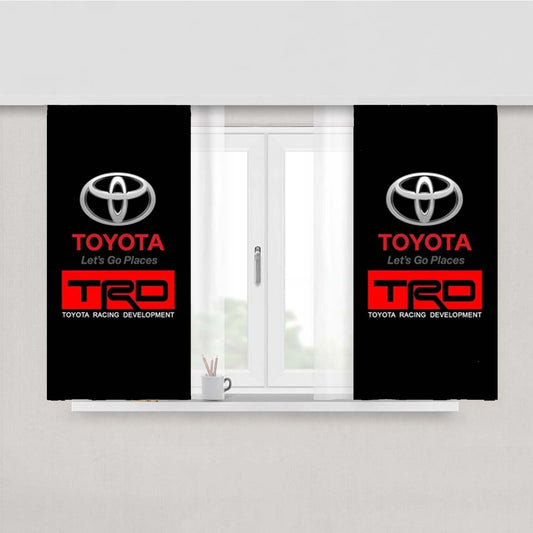 Toyota Trd Logo Peach Skin Window Curtains