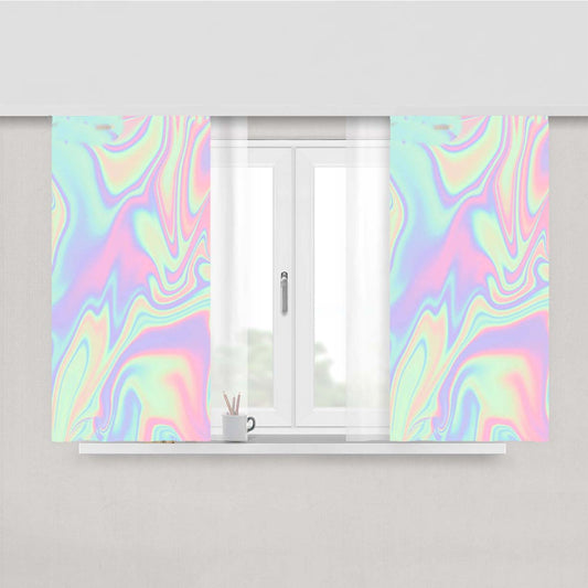 Trippy Tie Dye Peach Skin Window Curtains