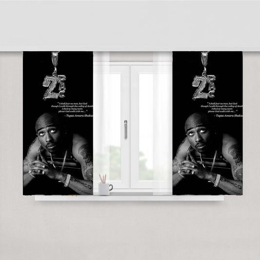 Tupac Shakur Quote Peach Skin Window Curtains