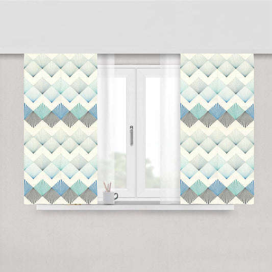 Uible Pattern Back Phone Peach Skin Window Curtains