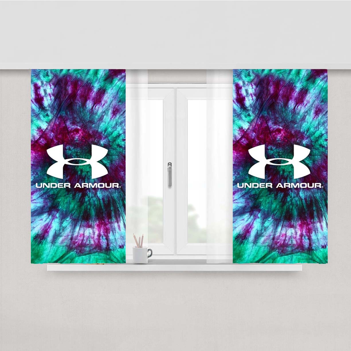 Under Armour Tye Dye Peach Skin Window Curtains