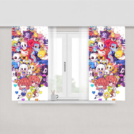 Undertale Cartoon Peach Skin Window Curtains