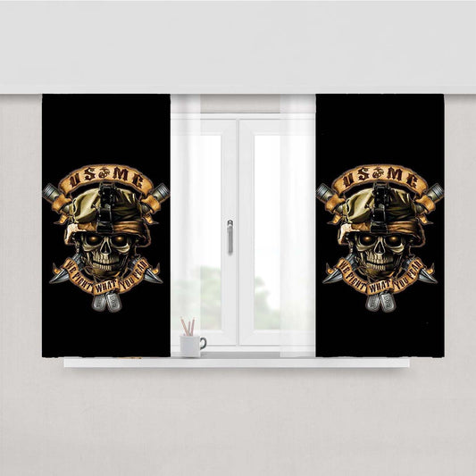 Usmc Marine Corps Peach Skin Window Curtains