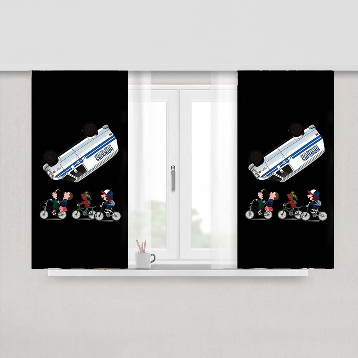 Van Flip Peach Skin Window Curtains