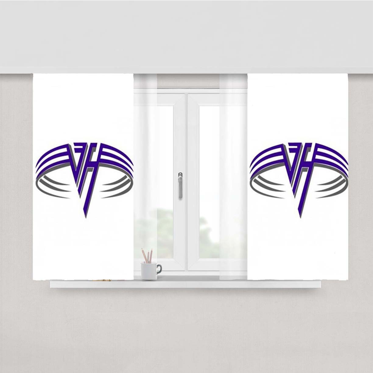 Van Halen Logo Music Peach Skin Window Curtains