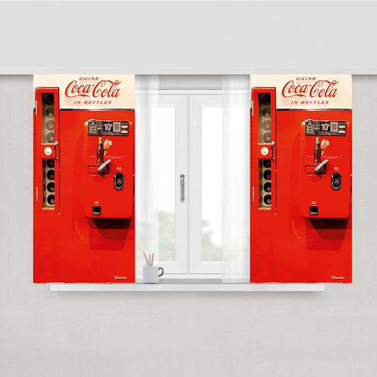 Vendo 81 Coca Cola Machine Peach Skin Window Curtains