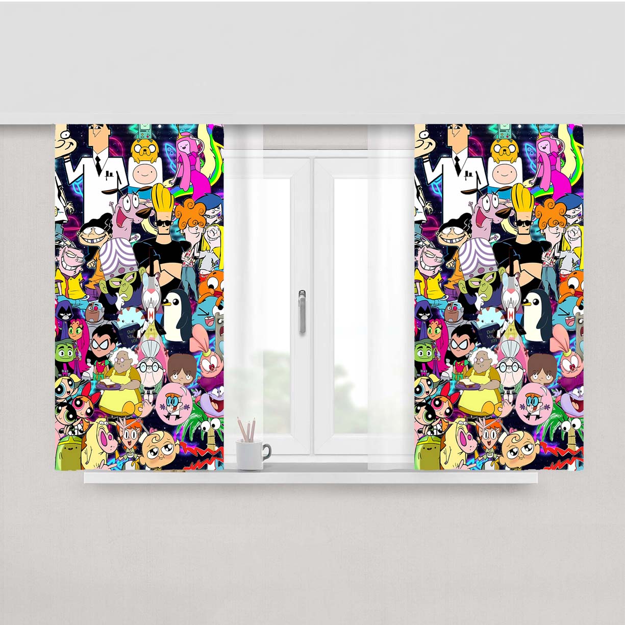 Vintage Cn Peach Skin Window Curtains
