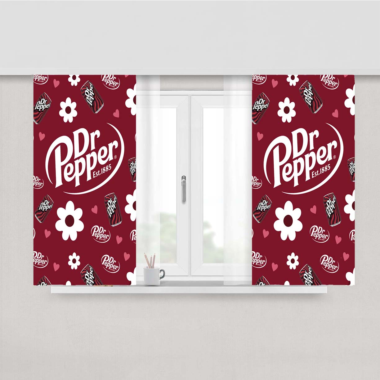 Vintage Dr Peach Skin Window Curtains