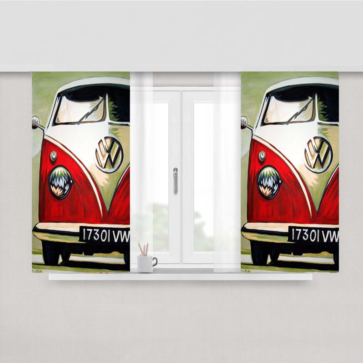 Vw Art Peach Skin Window Curtains