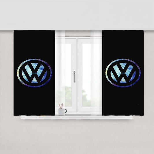 Vw Logo 2 Peach Skin Window Curtains
