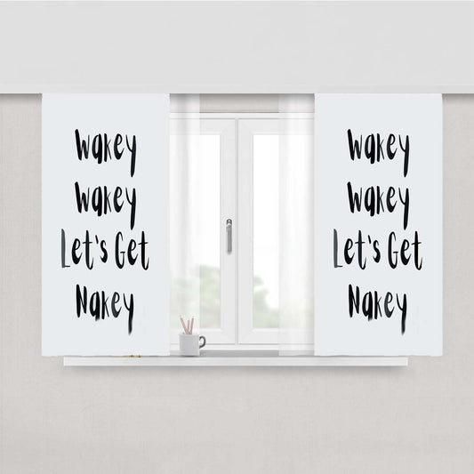 Wakey Let'S Get Nakey Peach Skin Window Curtains