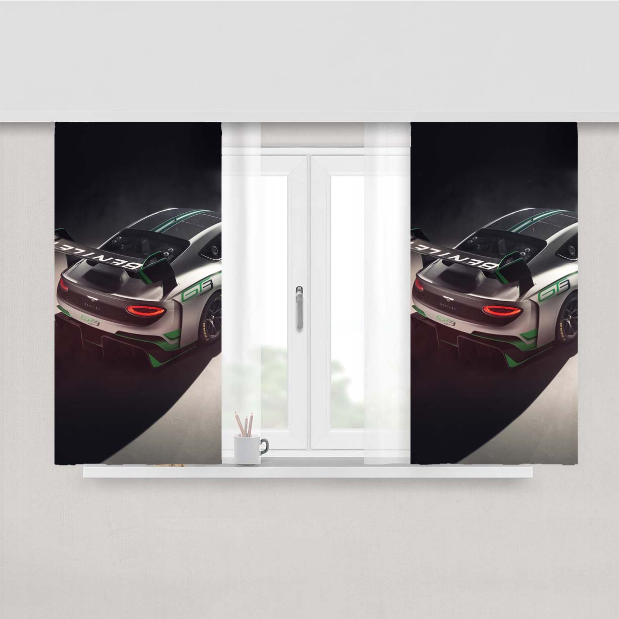 Wallpaper Bentley Con Peach Skin Window Curtains