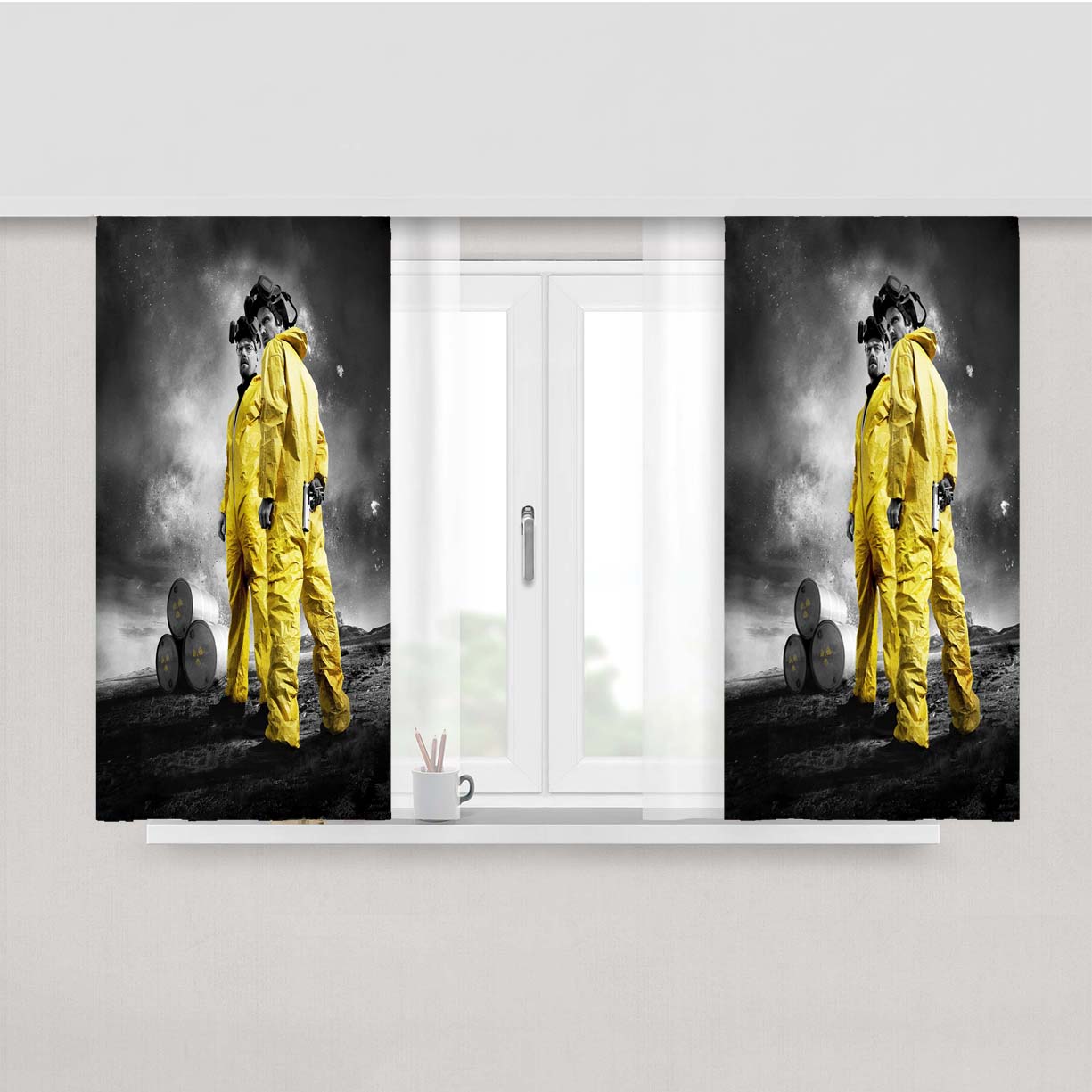 Walter White Peach Skin Window Curtains