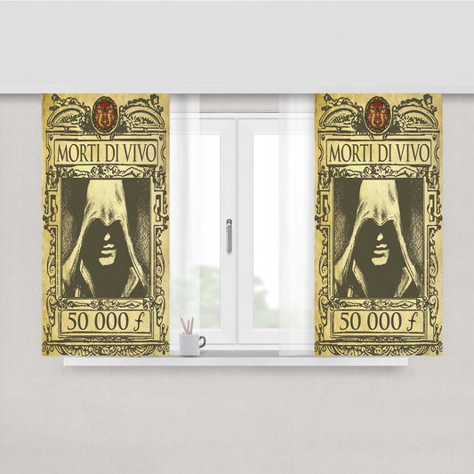 Wanted Ezio Auditore Peach Skin Window Curtains
