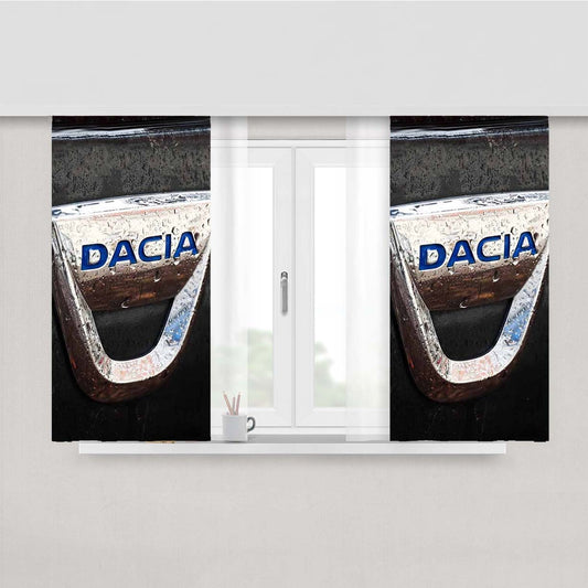 Wet Dacia Symbol Peach Skin Window Curtains
