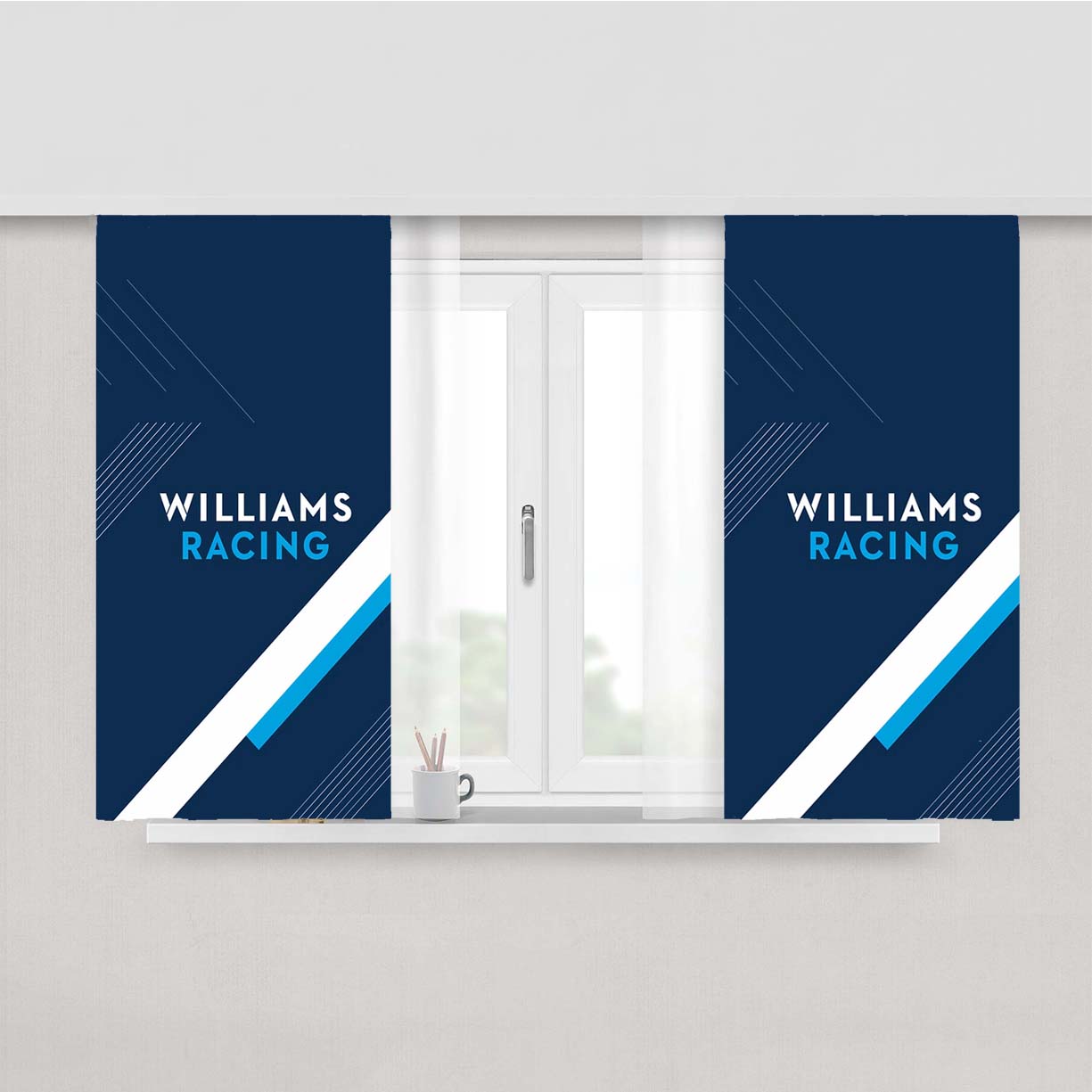 Williams Racing 2025 Peach Skin Window Curtains