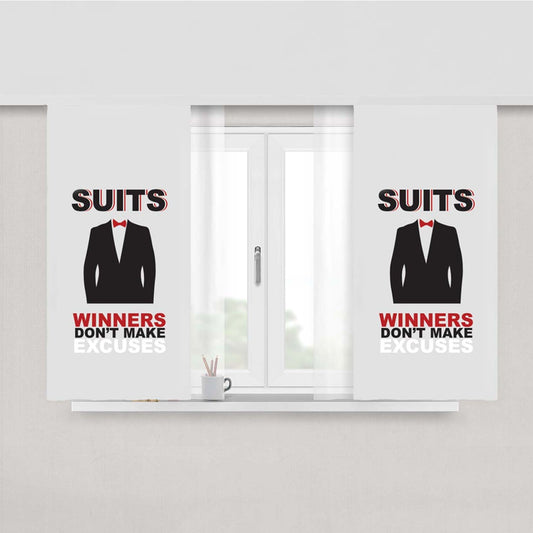 Winners Don'T Make Excuses Peach Skin Window Curtains