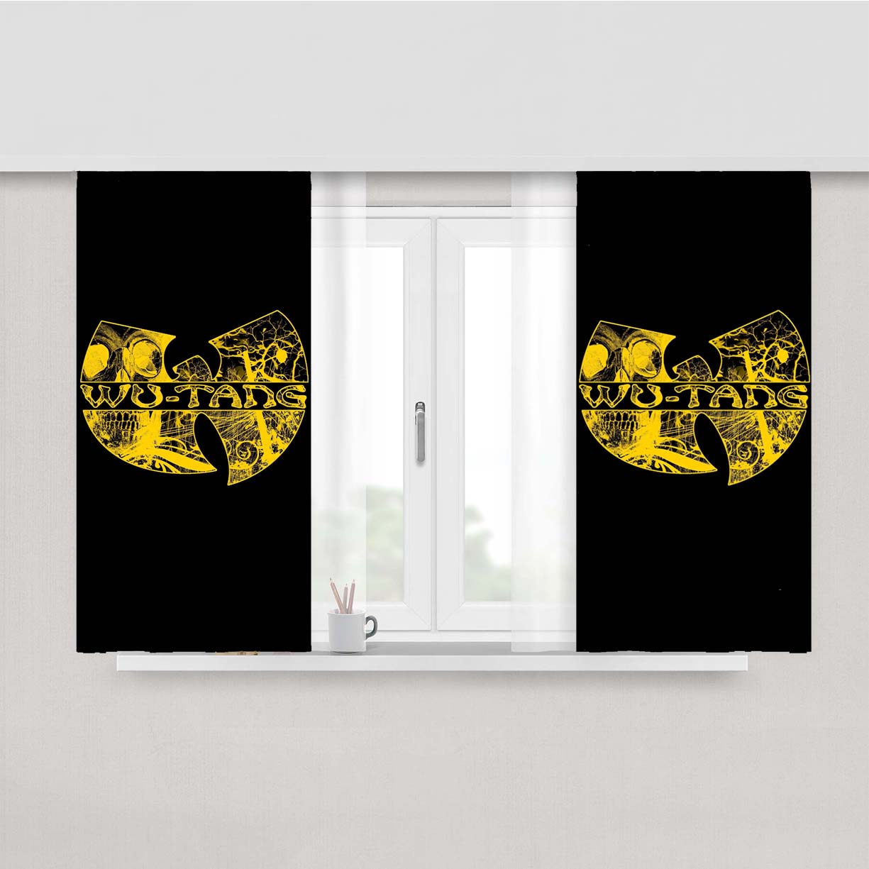 Wutang Clan Inside Pattern Peach Skin Window Curtains