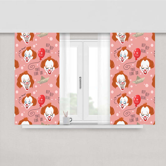 Youll Floar Too Pennywise Pattern Peach Skin Window Curtains