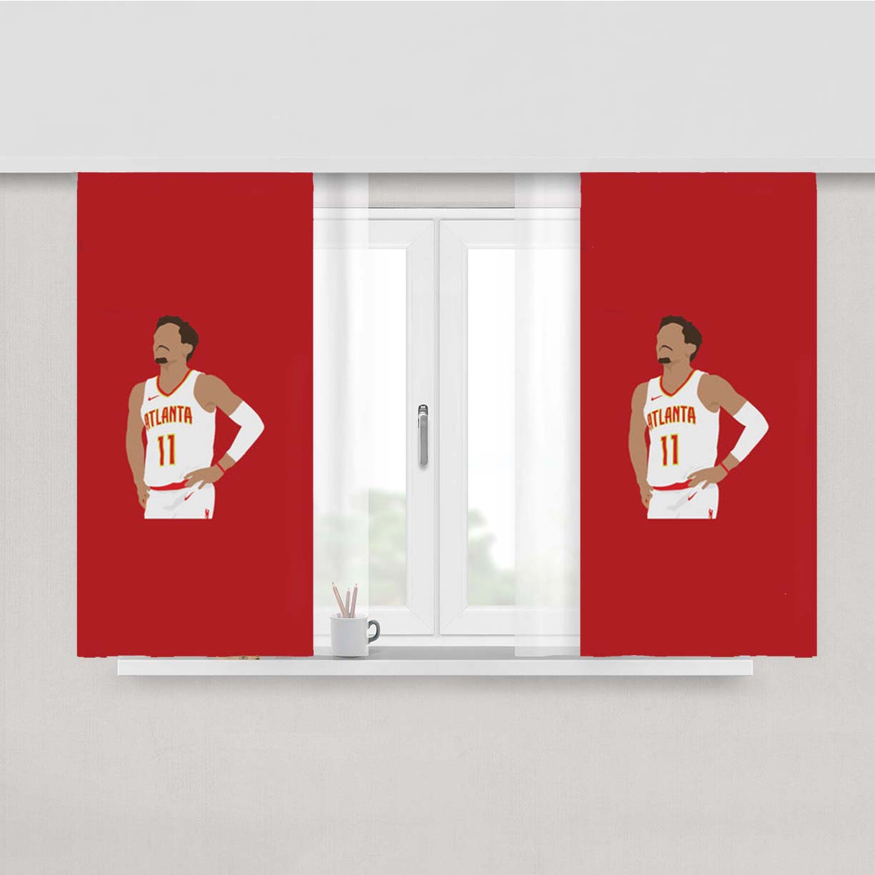 Young - Basketball Peach Skin Window Curtains