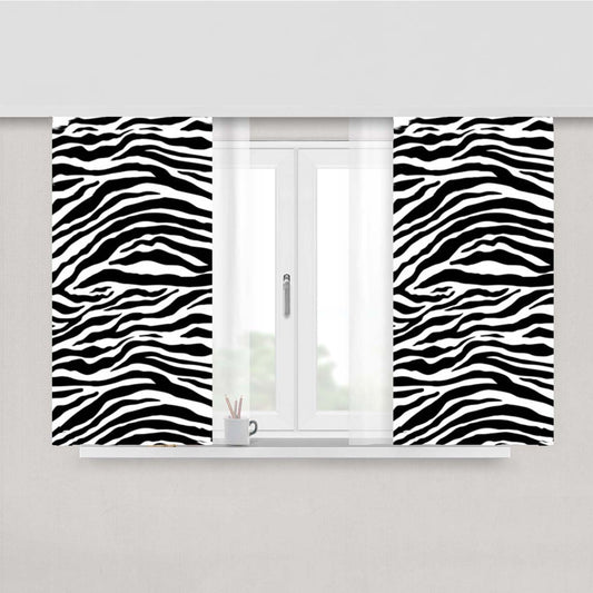 Zebra Skin Pattern Peach Skin Window Curtains