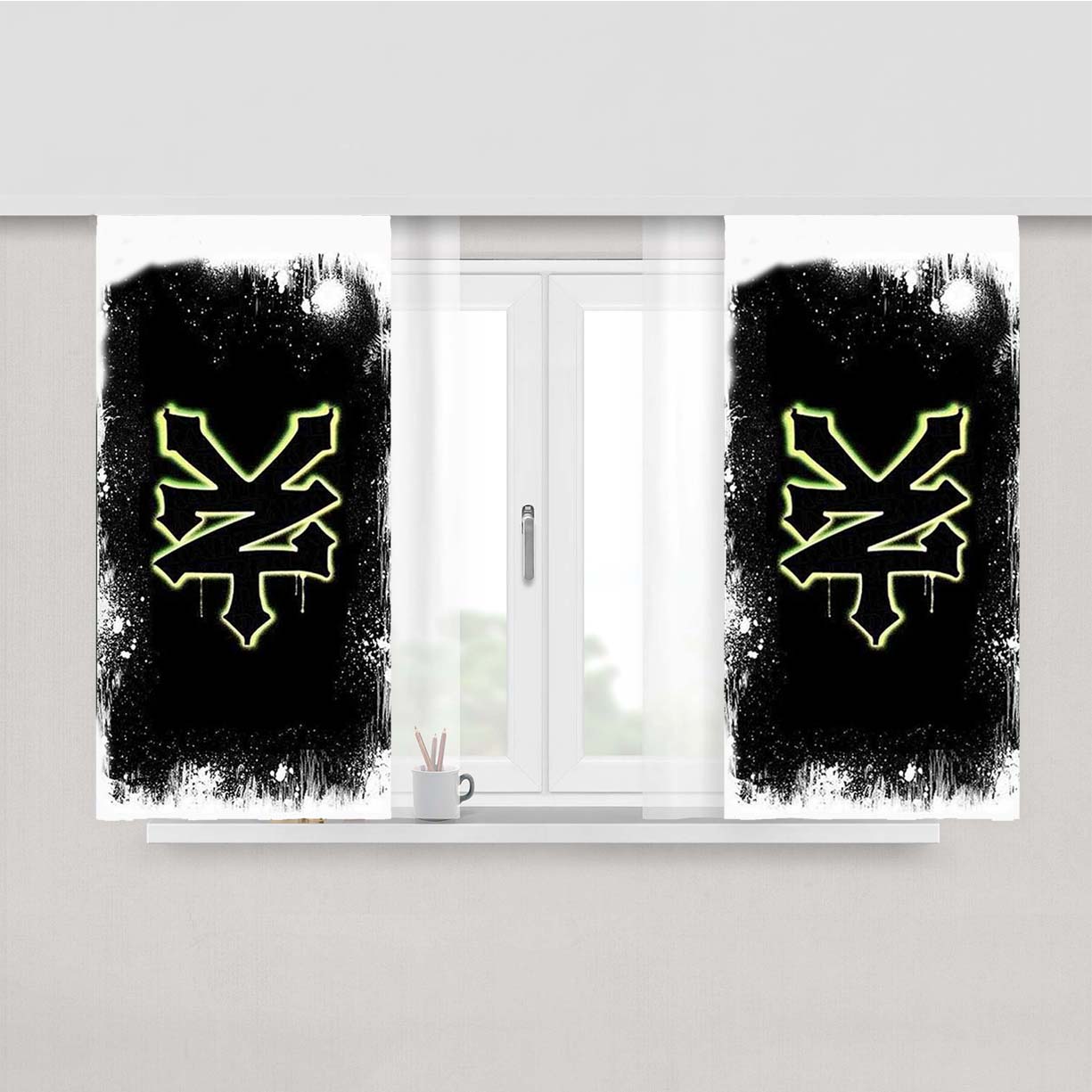 Zoo York Logo Peach Skin Window Curtains